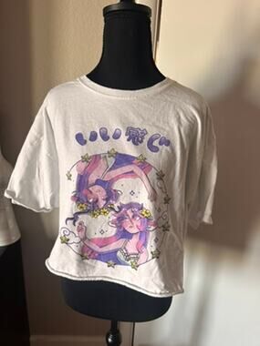 Hype Means Nothing Anime Graphic Crop Top Shirt | Pastel Manga Fairy Core M/L